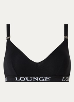 Lounge Dames Voedingsbh met logoband in de kleur Zwart, maat: XL