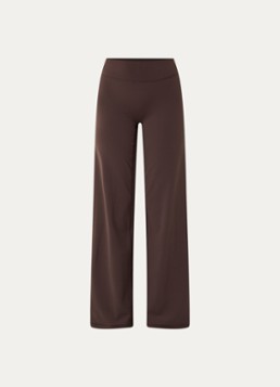 Lounge Dames High waist loose fit legging met logo in de kleur Bruin, maat: XS