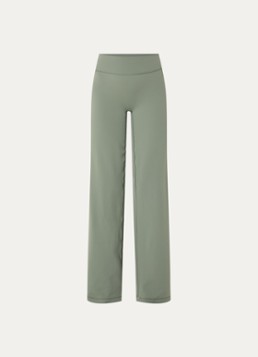 Lounge Dames High waist loose fit legging met logo in de kleur Groen, maat: XL