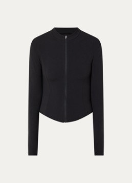 Lounge Dames Sweatvest met opstaande kraag in de kleur Zwart, maat: XL