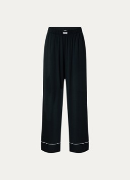 Lounge Dames Pyjamabroek met logo in de kleur Zwart, maat: XS