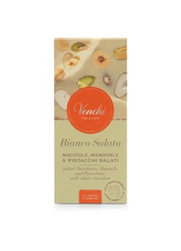 Venchi Witte chocoladereep met noten 95 gram Beige - Deal