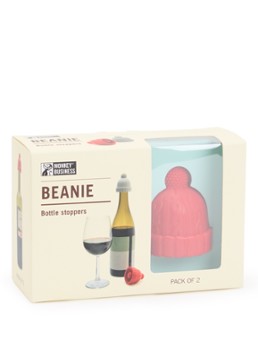 Monkey Business Beanie wijnstopper set van 2 Rood - Deal
