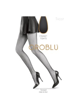 Oroblu Dames Tricot netpanty in de kleur Zwart, maat: L/XL