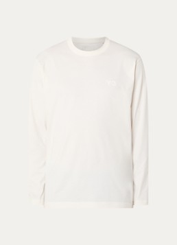 Y-3 Heren Longsleeve met logo in de kleur Beige, maat: S