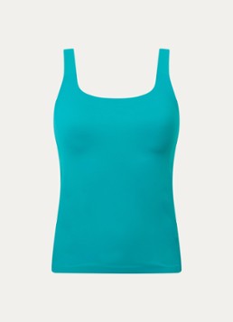 Goldbergh Dames Dalia singlet met medium support in de kleur Turquoise, maat: S