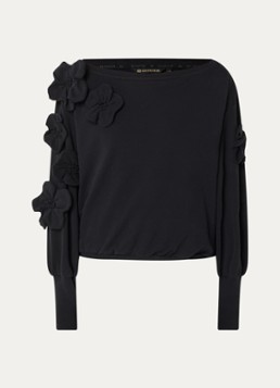 Goldbergh Dames Fiorenzo sweater met applicatie in de kleur Zwart, maat: L