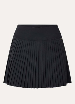 Goldbergh Dames Mini broekrok met plissé in de kleur Zwart, maat: M