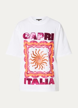 Goldbergh Dames T-shirt met print in de kleur Wit, maat: S
