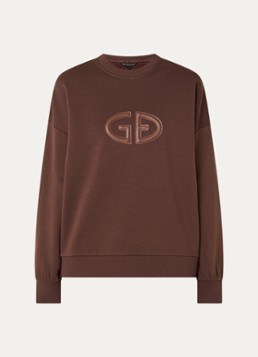 Goldbergh Dames Tova sweater met logoborduring in de kleur Bruin, maat: M
