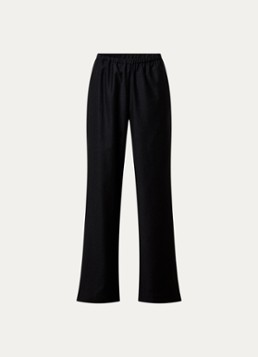 Róhe Dames High waist loose fit pantalon van scheerwol in de kleur Antraciet, maat: 40