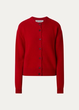 Róhe Dames Fijngebreid vest in kasjmierblend in de kleur Rood, maat: 38