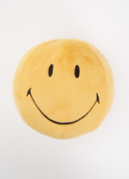Bon Ton Toys Smiley Fuzzy knuffel 23 cm in de kleur Geel, maat: 23 CM