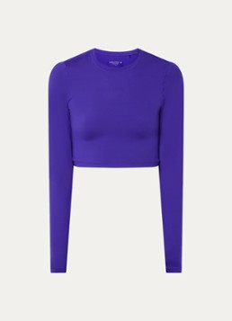 Björn Borg Dames Crop top met logo in de kleur Kobaltblauw, maat: L