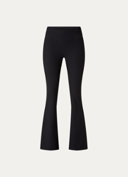 Björn Borg Dames High waist flared fit trainingslegging met logo in de kleur Zwart, maat: XS