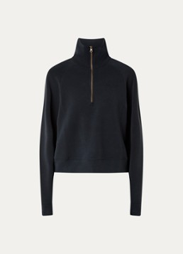 Björn Borg Dames Sweater met logo en halve rits in de kleur Zwart, maat: S