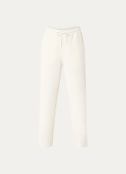 Björn Borg Dames High waist straight fit joggingbroek met logo en steekzakken in de kleur Creme, maat: M