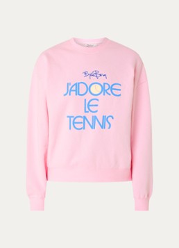 Björn Borg Dames Boyfriend sweater met front- en backprint in de kleur Roze, maat: L