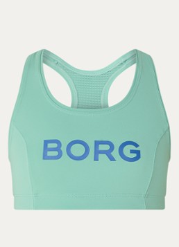 Björn Borg Dames Sport bh met medium support en logo in de kleur Groen, maat: M