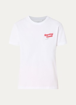 Björn Borg Dames T-shirt met front- en backprint in de kleur Wit, maat: M