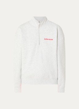 Björn Borg Dames Sweater met halve rits in de kleur Grijsmele, maat: XL
