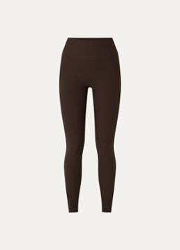 Björn Borg Dames Studio high waist skinny fit trainingslegging met ribstructuur in de kleur Bruin, maat: XS