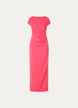 Joseph Ribkoff Dames Maxi jurk met plooidetail en strass in de kleur Koraalroze