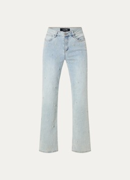 Joseph Ribkoff Dames High waist flared jeans met gekleurde wassing en strass in de kleur Indigo