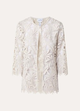 Joseph Ribkoff Dames Semi-transparant jack van kant in de kleur Beige