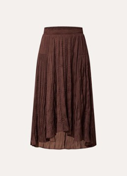 Joseph Ribkoff Dames Midi rok met plissé in de kleur Kastanjebruin