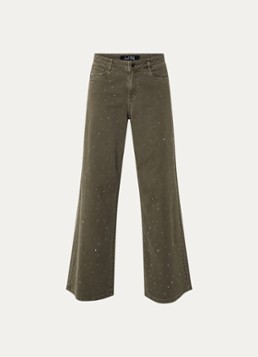 Joseph Ribkoff Dames Low waist straight fit jeans met gekleurde wassing in de kleur Olijfgroen
