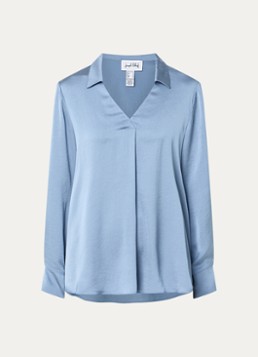 Joseph Ribkoff Dames Blouse met kraag in de kleur Staalblauw