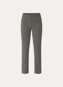 Joseph Ribkoff Dames Low waist tapered fit broek met print in de kleur Zwart