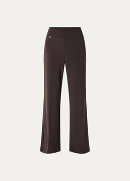Joseph Ribkoff Dames Mid waist flared fit broek met stretch in de kleur Donkerbruin