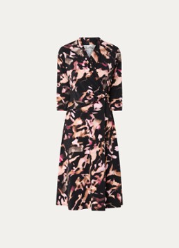 Joseph Ribkoff Dames Midi jurk met print en kettingdetail in de kleur Lichtroze