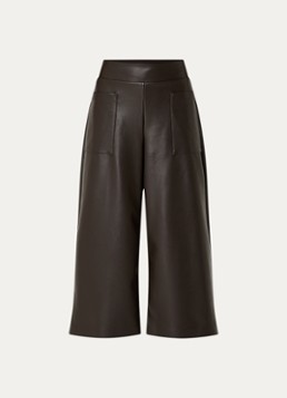 Joseph Ribkoff Dames High waist wide fit palazzo broek van imitatieleer in de kleur Donkerbruin