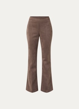 Joseph Ribkoff Dames Mid waist flared fit broek van fluweel in de kleur Bruin