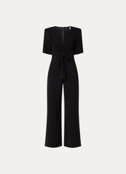 Joseph Ribkoff Dames Wide fit jumpsuit met strikdetail in de kleur Zwart