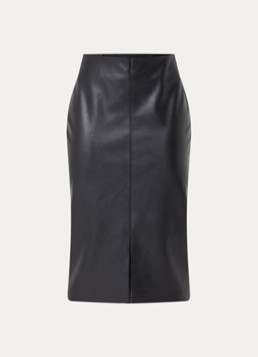 Joseph Ribkoff Dames Midi rok van imitatieleer en split in de kleur Zwart
