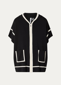Joseph Ribkoff Dames Vest met capuchon en opgestikte zakken in de kleur Zwart