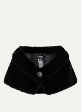 Joseph Ribkoff Dames Poncho van imitatiebont in de kleur Zwart