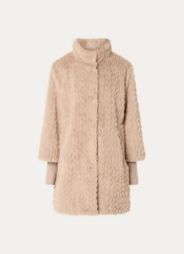 Joseph Ribkoff Dames Mantel van imitatiebont met steekzakken in de kleur Beige