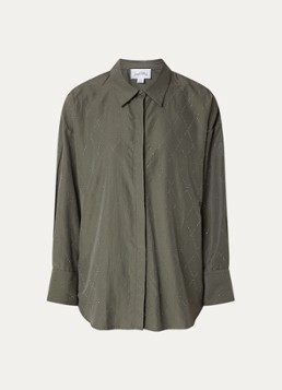Joseph Ribkoff Dames Blouse met strass in de kleur Bronsgroen