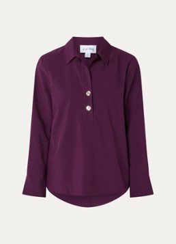 Joseph Ribkoff Dames Tuniek met trompetmouw in de kleur Aubergine