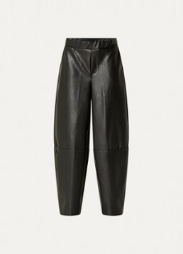 Joseph Ribkoff Dames High waist loose fit broek van imitatieleer met steekzakken in de kleur Zwart
