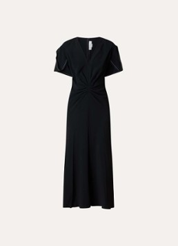 Victoria Beckham Dames Maxi kokerjurk met V-hals in de kleur Zwart, maat: S