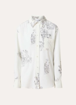 Victoria Beckham Dames Blouse met bloemenprint in de kleur Gebroken wit, maat: S