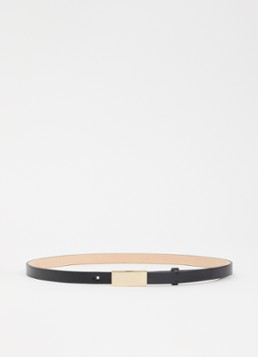 Victoria Beckham Dames Portofino Mirror riem van kalfsleer in de kleur Zwart, maat: 80