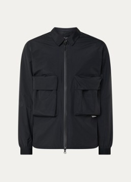 Purple Mountain Observatory Heren Climate regular fit overshirt met klepzakken in de kleur Zwart, maat: L