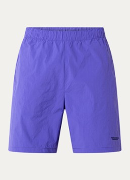 Purple Mountain Observatory Heren Straight fit korte broek met steekzakken in de kleur Paars, maat: XL